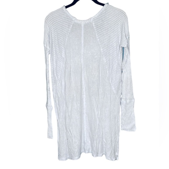 FREE PEOPLE XS waffle knit long sleeve shirt - Picture 5 of 5